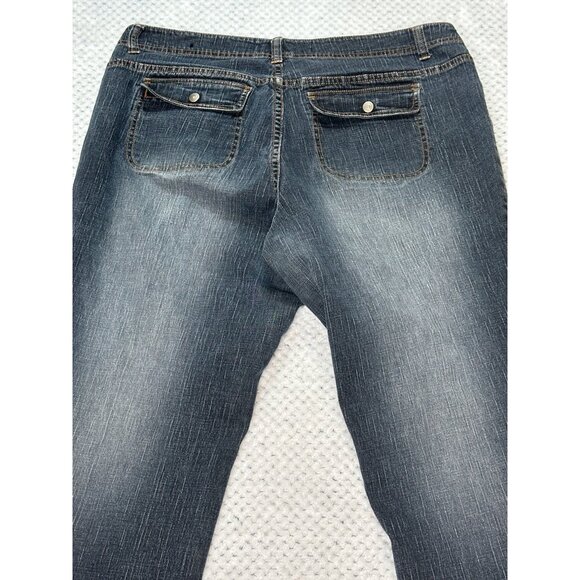 Venezia Jeans Womens Size 16 Medium Flare Leg Crop Casual Wear Pockets Denim - Picture 5 of 12